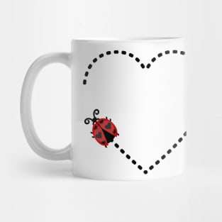 Ladybug Heart Mug